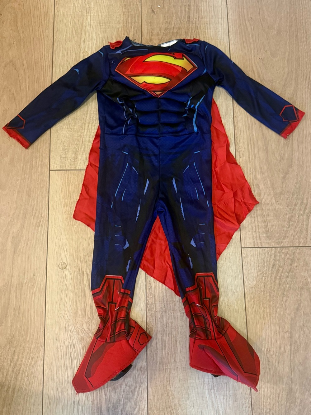 🦸 Justice League Superman Muscle Halloween Costume Toddler 2-3T Cape